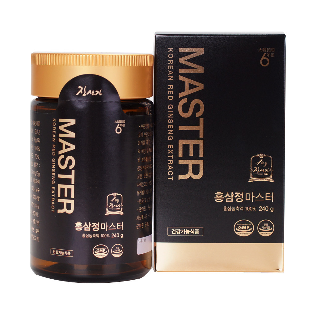 <b>진삼가</b> 홍삼정마스터240g 홍삼진액 농축액 효능 선물세트 진세노사이드54mg
