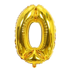 숫자 알파벳 생일 기념일 파티 은박 풍선 골드 0번 소