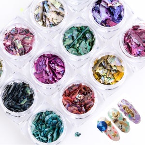 신세계 자개 세트 12색상 세트 셀프 젤내일 재료 파츠 스톤