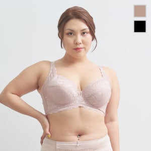 여성 빅사이즈 브라 E F G 컵 와이어 홑겹 광폭날개 풀 속옷 BBR8819-2