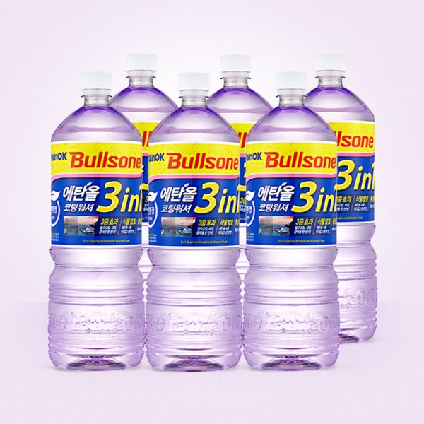 [불스원] 레인OK 에탄올 3in1 코팅 워셔액 1800ml 6개