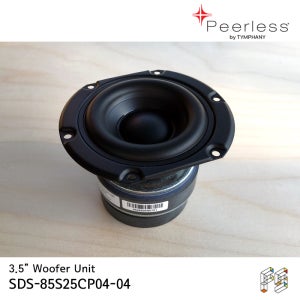 피어리스 3.5인치 우퍼유닛 (1개) Peerless SLS-85S25CP04-04 페이퍼콘 베이스 유닛 자작용 DIY 스피커