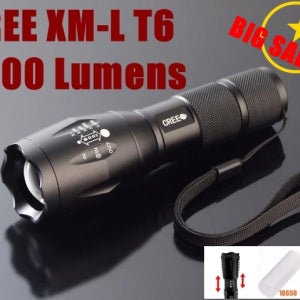 (새별)2000루멘 LED 후레쉬 5모드 손전등 줌 서치라이트 자전거 해루질 랜턴 방수