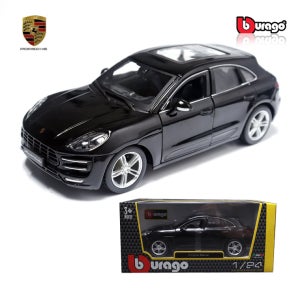 브라고 1:24 포르쉐 Porsche Macan 블랙 자동차다이캐스트 피규어 키덜트