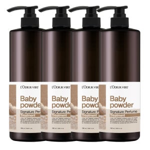 3+1 로더베르 대용량 트리트먼트1000ml 베이비파우더향 단백질 lpp 헤어팩 손상모발