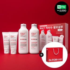 닥터포헤어 No.1 탈모증상완화 두피강화 폴리젠 샴푸 더블 기획세트 500mlX2+100mlX2 [+쇼핑백(대)]