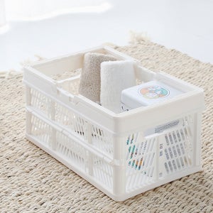 팬트리 수납정리 바구니 다용도 장난감 바스켓 감자보관함 미니폴딩 적층형 플라스틱 콘티박스