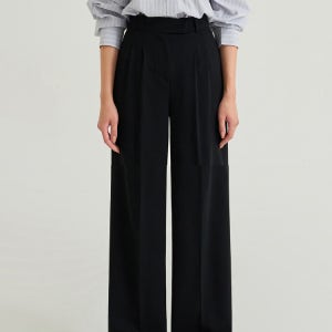 (올데이슬랙스1탄) 링클프리 투핀턱 밴딩 스판 슬랙스