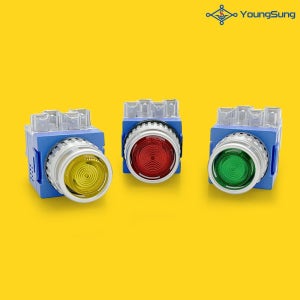 용성전기 LED 타입 누름버튼 스위치 YSNPBL2-AL22 푸시버튼 램프 25파이