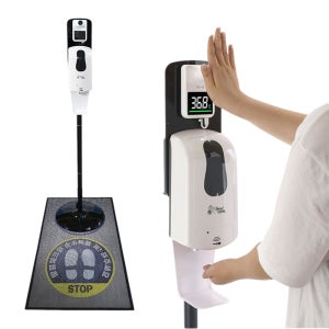 스마린 풀패키지 (비접촉 자동 발열체크기 자동손소독기 높이조절 스탠드)