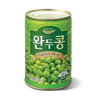 롯데 완두콩 캔 통조림 400g 음식 식자재 콩 중국집 콩밥 건강 간편한