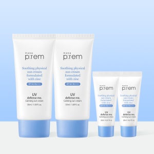 메이크프렘 유브이 디펜스 미 카밍 선크림 50ml 2개+20ml 2개 SPF50+ PA++++
