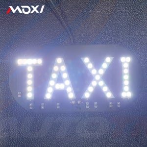 MOXI 차타나 12v 오토바이 차량용 택시 글자 LED 화이트