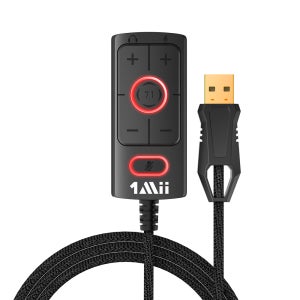 원미 7.1채널 USB 게이밍 사운드카드 어댑터 1.8m, 1Mii S03