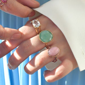 18K 5.75ct 플랫 에메랄드 반지