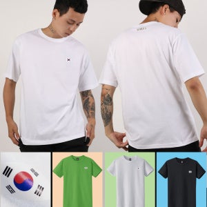 면100% 빅사이즈 S에서 4XL 남여 태극기 26대한민국 반팔티