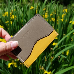 슬림 카드슬롯 소가죽 카드홀더 가죽공방 이니셜각인 (VOL10)