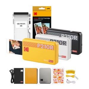 코닥 포토프린터 사진인화기 미니 2 레트로 + 액세서리 번들 P210R