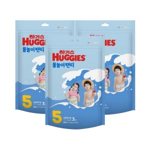 유한킴벌리 하기스 물놀이팬티 공용 특대형 5단계 3Px3팩 방수기저귀