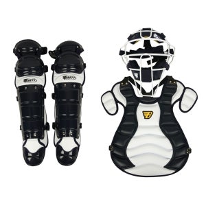 브렛 야구 프리미엄 포수장비 세트 (마스크+프로텍터+렉가드) 네이비/화이트