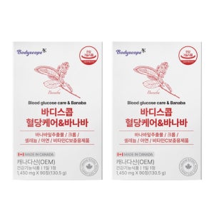 [원쁠템] 바디스콥 혈당케어 바나바잎 추출물 크롬영양제 코로솔산 1450mg x 180정 6개월분