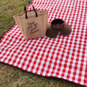 대형 중형 피크닉 매트 패브릭 캠핑 방수 돗자리 레드 Medium (150x200cm)