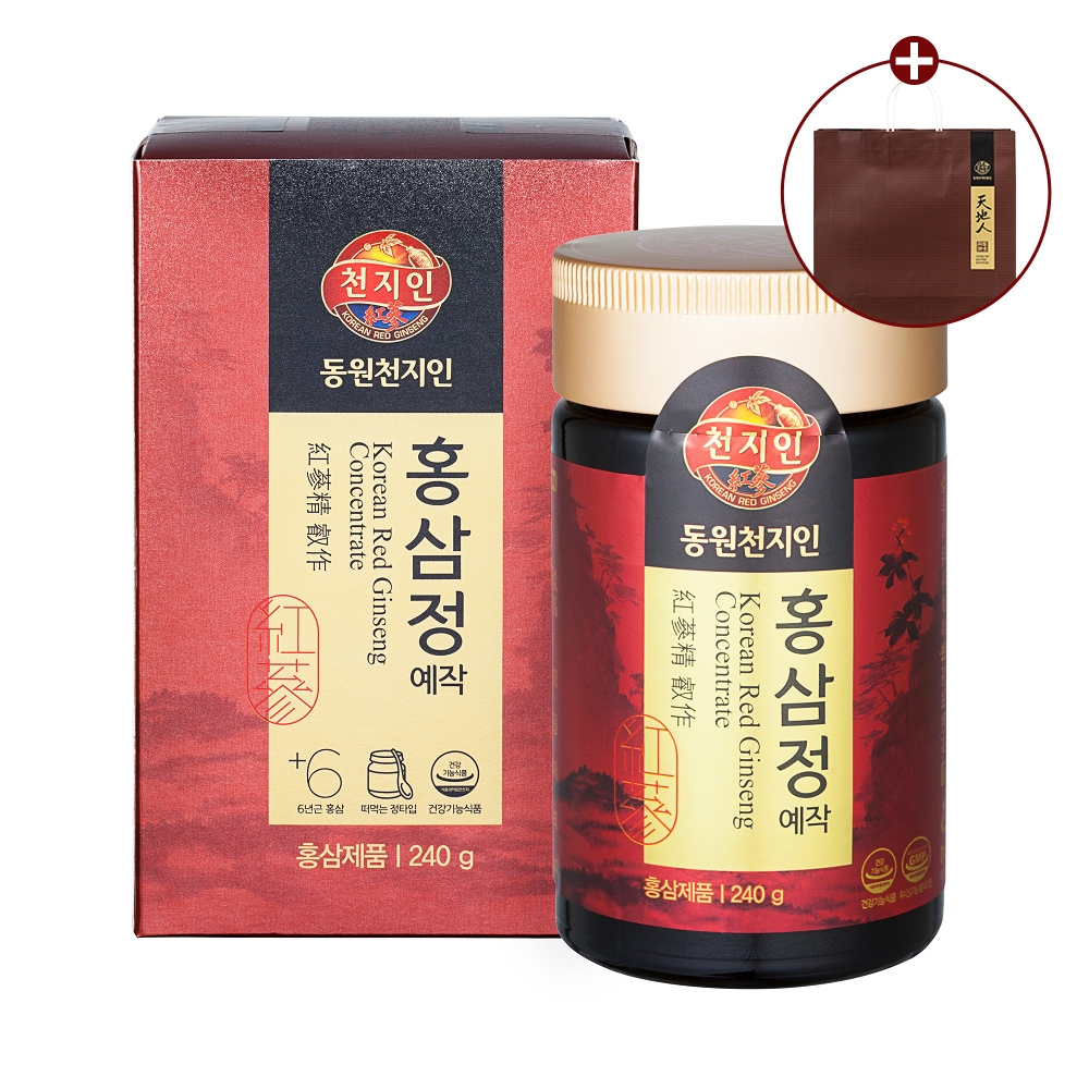 쇼핑백증정 동원 천지인 홍삼정 예작 240g 1개입, 1개