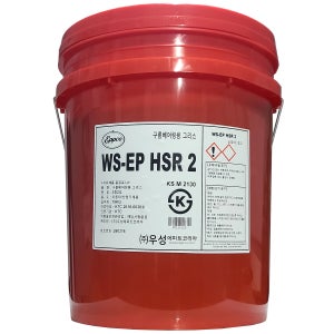 우성 앱코 WS-EP HSR2 구름베어링 그리스 15KG EP2 고하중 극압 빨간 구리스 말통 트랙터 지게차 굴삭기 포크레인 중장비