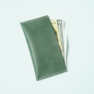 빈티지 지폐지갑 현금 골프지갑 이태리 스크래치 가죽 이니셜 각인