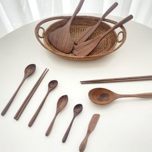 월넛 카페 커트러리 요거트스푼 뒤지개 국자 조리도구