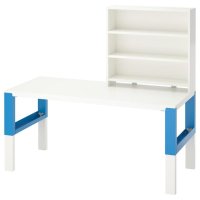 이케아PÅHL 폴 책상+선반유닛, 화이트, 블루, 128x58 cm - IKEA (39245186)한샘 모던하우스 무인양품 자주