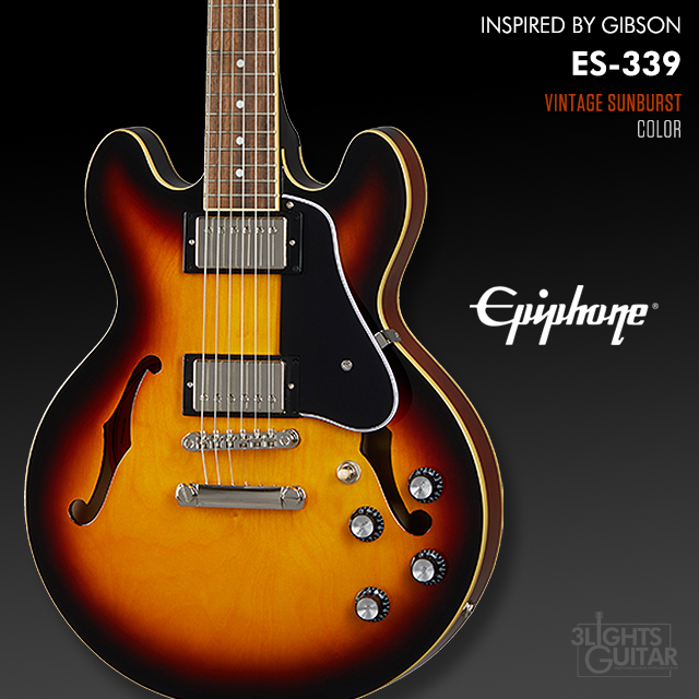 Epiphone [오늘발송] 에피폰 할로우바디 ES-339 빈티지선버스트 / Epiphone ES339