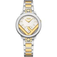 FENDI F711124000 Run Away 28mm White Silver Gold Watch