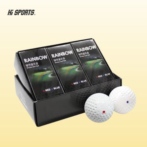 레인보우 발연골프공 6구세트 시구볼 시타볼 골프대회