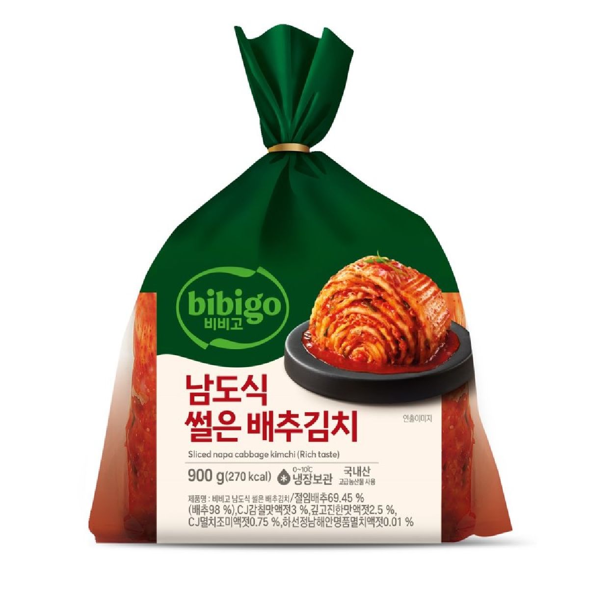 (냉장)비비고 썰은배추김치(더풍부한맛)용기500g  500g  1개