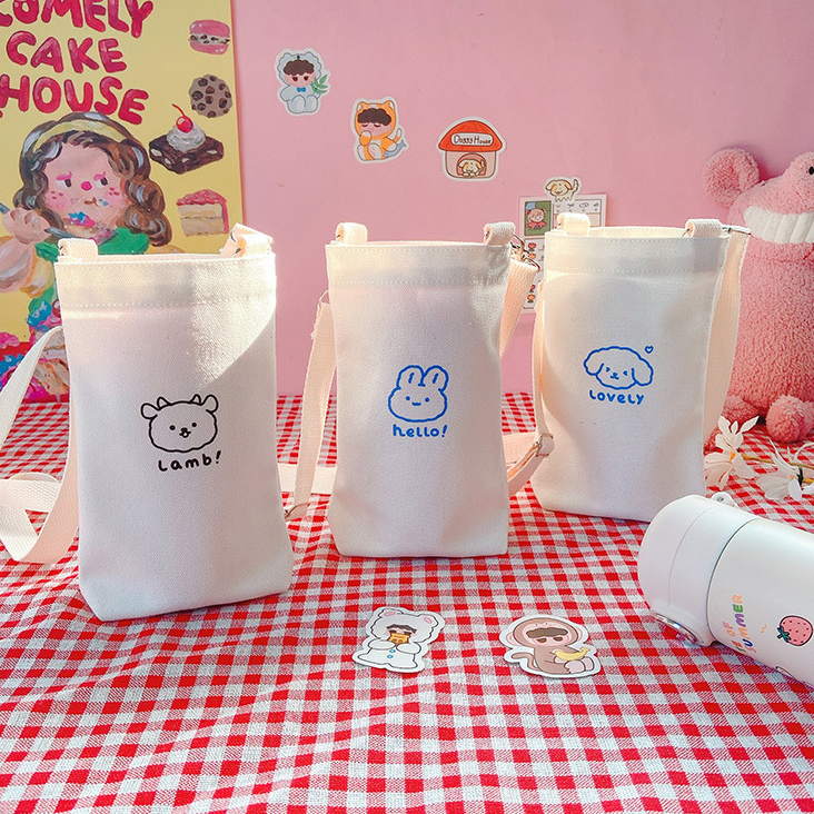 드링크백 보틀백 친환경컵홀더 주머니 물병 커피홀더 에코 아동 텀블러캐리어