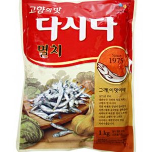 CJ 제일제당 백설 멸치 다시다 1kg X 10개입 박스 찌개 육수