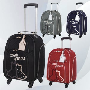 블랙앤화이트 B&W BWZGT1B1 여성용 휠 캐리어 바퀴형 보스턴백 그레이