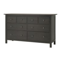 이케아 HEMNES 8칸 서랍장 160x95 블랙브라운