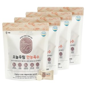오늘우림 만능 코인 육수 자연 한알 고체 동전 멸치 해물 500g 100정(25정X4개)