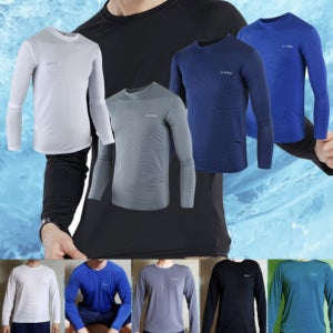남성 등산복 상의 기능성 냉감 쿨 티셔츠 쿨론 긴팔 골프이너 아웃도어 작업복