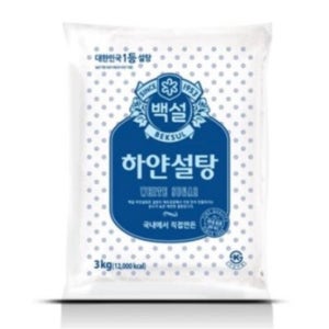 CJ 백설 하얀설탕 3kg 매실 대용량 청 제빵용