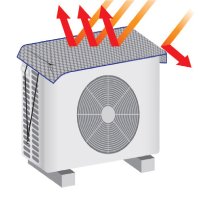 실외기 반사판 차단막 지붕 에어컨 시래기 덮개 대비 그늘 뚜껑 햇빛 차단 커버 효과 폭염
