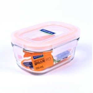 글라스락 내열강화유리 밀폐용기 반찬통 미니 이유식 전자렌지 직사각 4호 150ml