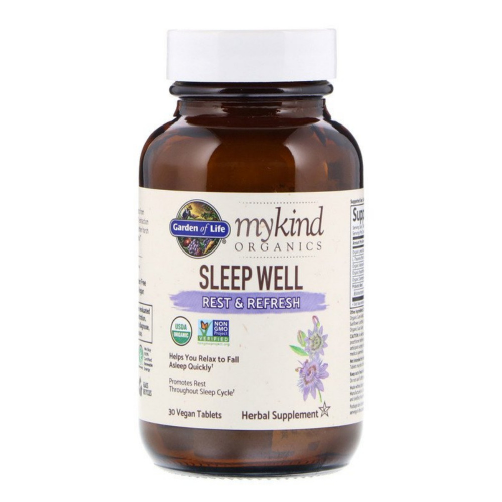 가든오브라이프 슬립웰 테아닌 <b>시계꽃 추출물</b> 레몬밤 30정