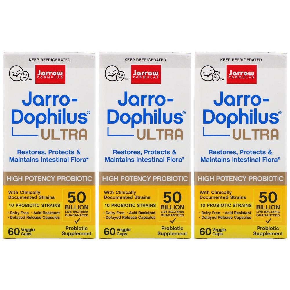 <b>자로우 도필러스 울트라</b> 유산균 500억 60정 베지캡슐 (딜레이드 릴리즈 캡슐) X 3통