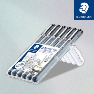 스테들러 피그먼트라이너 세트 308 SB6P 드로잉 캘리그라피