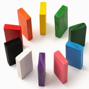 민화 원목 도미노 100pcs 블럭놀이 나무블록