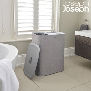 [조셉조셉] 토타 세탁바구니 2칸 90L(그레이)