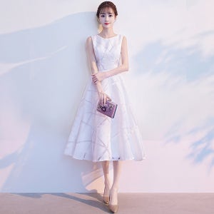 여성 분위기있는 미니 숏 연회 이브닝 드레스 키작녀 하이엔드 파티 원피스